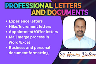 create professional letters and mail merge documents