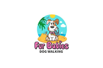 design spotless dog walking business logo
