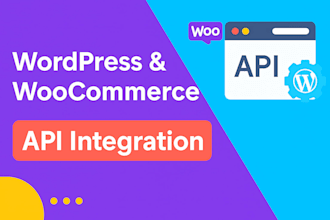 integrate, develop rest api, wordpress api, woocommerce api, or third party api