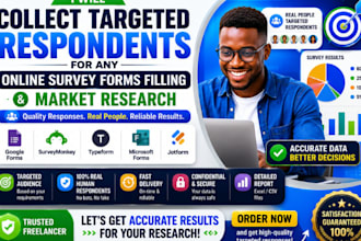 collect targeted respondents for online survey form filling and market research