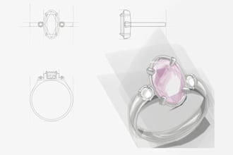 draw jewelry design, illustration of jewelry