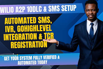setup twilio a2p 10dlc, IVR, studio flow, SMS and tcr integration
