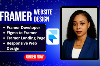 design and build modern framer websites landing pages  figma to framer