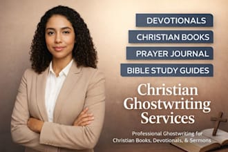 ghostwrite christian book, self help, prayer journal, devotionals, and sermons