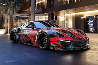 design racing car wrap, racing car wrap, custom racing car