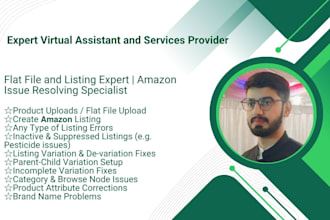 create amazon product listing or variation and fix issues