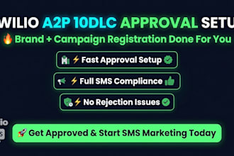 twilio a2p 10dlc brand, campaign approval setup