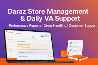manage your daraz store with daily VA tasks, reports, and full support