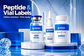 do peptide label design, vial labels and supplement label design
