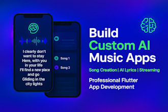 build custom ai music apps for song creation, ai lyrics and streaming app