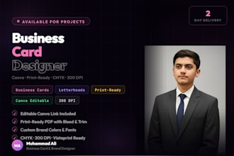 design a professional business card and brand stationery