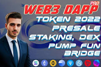 be blockchain developer for web3 dapp presale dex staking pump fun on solana ton