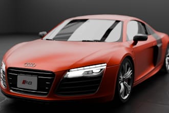 model 3d midpoly car for fivem server,game mod 3d car,bake texture,dynamic,maya