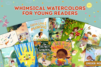 draw watercolor children story book water color illustration for children