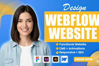 design webflow website, expert webflow developer