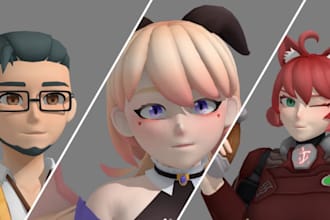create custom vrchat avatar 3d humanoid and furry models vr environment