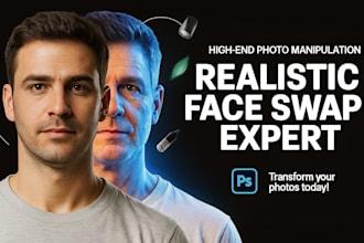 realistically change or replace model faces in photos
