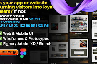 create UI UX design, develop laravel web apps and convert sites to mobile apps