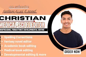 developmental edit dark romantasy christian book  proofread scifi thriller novel