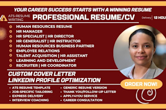write HR resume for HR manager, ta generalist, specialist, hrbp, recruiter, shrm