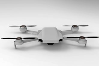 design futuristic 3d printable drone models for prototyping or display