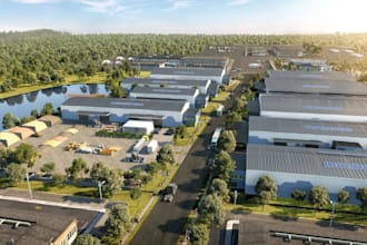 do 3d cgi 3d commercial warehouse design, 3d industrial warehouse design