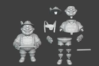 sculpt characters, miniatures, busts for 3d printing