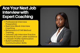 provide interview preparation, mock interview, job interview practice coaching