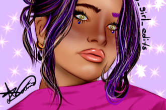 custom digital portraits in ibispaint x