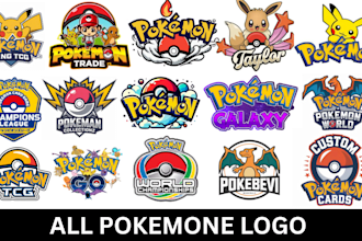 pokémon logo, fakemon, banner, cartoon style, or tcg trainer card, with you text