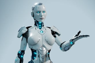 do detailed 3d robot model, 3d custom assets, sci fi mech for game and animation