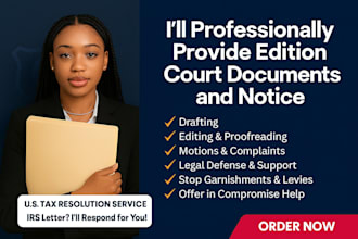 professionally prepare and serve court documents and notices