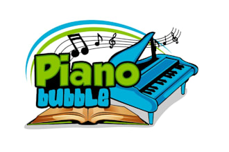esign modern awesome bubble piano logo