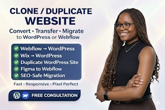 clone duplicate website to webflow website wordpress website webflow website