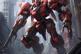 design robots and concept art of futuristic mecha