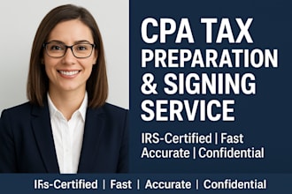 prepare sign and file your tax returns as a CPA