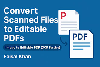 convert images or scanned files to editable PDF