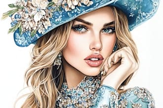 drawing fashion illustrations for designer presentations