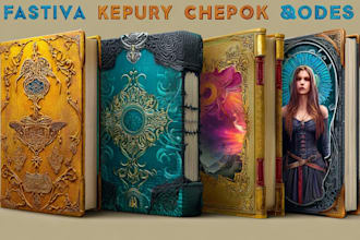 design an epic fantasy book cover that brings