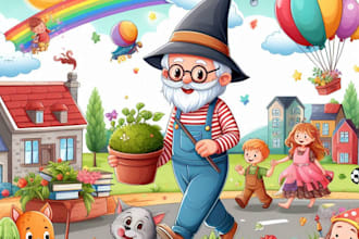 create children book illustrations and consistent characters