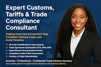 be your expert consultants for customs tariffs and trade compliance
