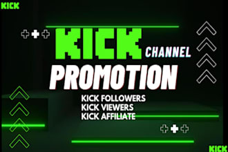 do organic twitch promotion, kick promotion, to gain twitch