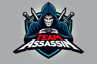 design outstanding assassin gaming mascot  in my style