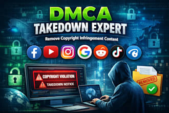 takedown defamatory, harrassing leaked posts and content under dmca