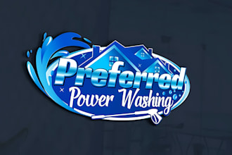 do pressure washing, power washing, and home cleaning logo