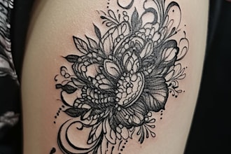 make a unique realistic tattoo design