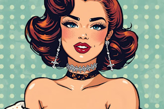 create an pin up girl and pin up girl