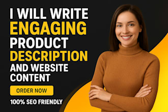 write catchy and SEO friendly product descriptions that sell