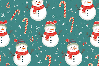 create cute christmas pattern and illustration