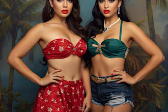 a cute and sexy pin up pinup girl